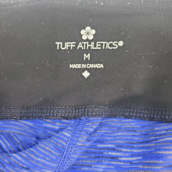 Tuff Athletics Purple Blue Workout Athleisure Yoga With Pocket Leggings Sz M - Picture 12 of 12
